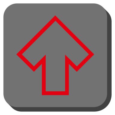 Yuvarlatılmış Kare vektör simge yukarı ok