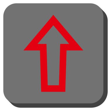 Yuvarlatılmış Kare vektör simge yukarı ok