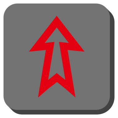 Yuvarlatılmış Kare vektör simge yukarı ok