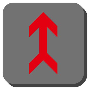 Yuvarlatılmış Kare vektör simge yukarı ok