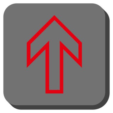 Yuvarlatılmış Kare vektör simge yukarı ok