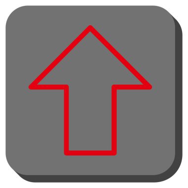 Yuvarlatılmış Kare vektör simge yukarı ok