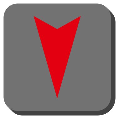 Yuvarlatılmış Kare vektör simgesi aşağı ok ucu