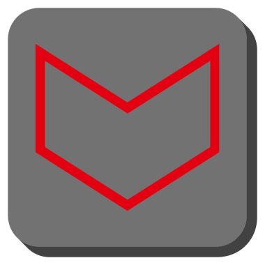 Yuvarlatılmış Kare vektör simgesi aşağı ok ucu