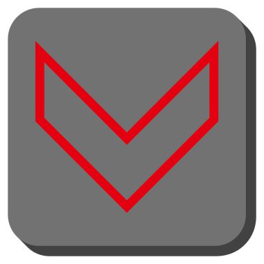 Yuvarlatılmış Kare vektör simgesi aşağı ok ucu