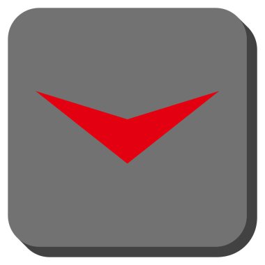 Yuvarlatılmış Kare vektör simgesi aşağı ok ucu