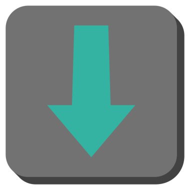 Yuvarlatılmış Kare vektör simgesi aşağı ok