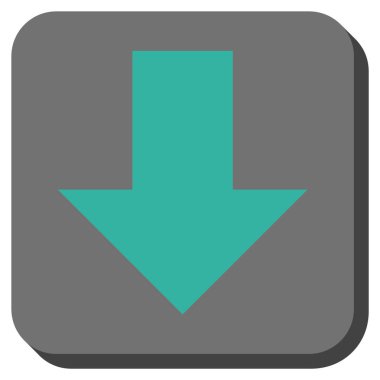 Yuvarlatılmış Kare vektör simgesi aşağı ok