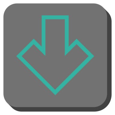 Yuvarlatılmış Kare vektör simgesi aşağı ok