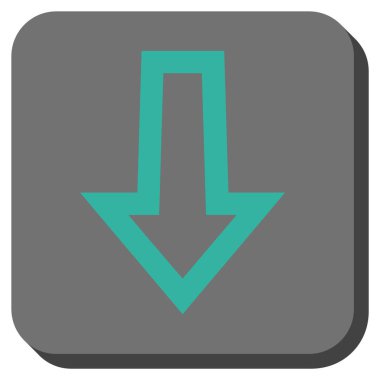 Yuvarlatılmış Kare vektör simgesi aşağı ok