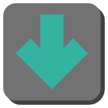 Yuvarlatılmış Kare vektör simgesi aşağı ok