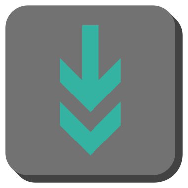 Yuvarlatılmış Kare vektör simgesi aşağı ok