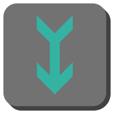 Yuvarlatılmış Kare vektör simgesi aşağı ok