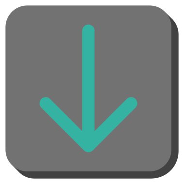 Yuvarlatılmış Kare vektör simgesi aşağı ok