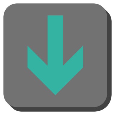 Yuvarlatılmış Kare vektör simgesi aşağı ok