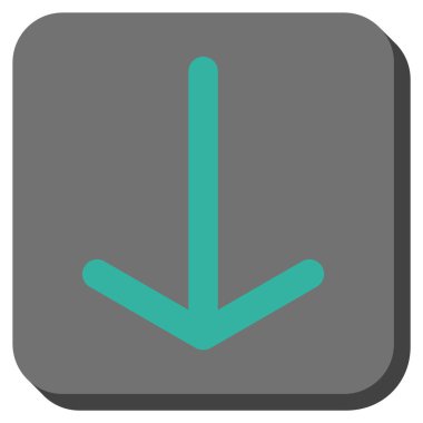 Yuvarlatılmış Kare vektör simgesi aşağı ok