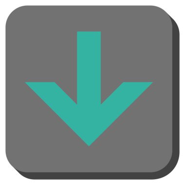 Yuvarlatılmış Kare vektör simgesi aşağı ok