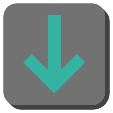 Yuvarlatılmış Kare vektör simgesi aşağı ok