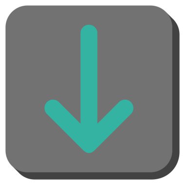 Yuvarlatılmış Kare vektör simgesi aşağı ok