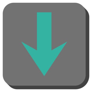 Yuvarlatılmış Kare vektör simgesi aşağı ok