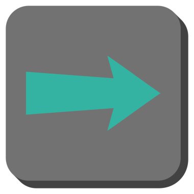 Ok sağ yuvarlak kare vektör simgesi