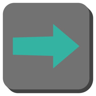 Ok sağ yuvarlak kare vektör simgesi