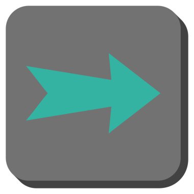 Ok sağ yuvarlak kare vektör simgesi