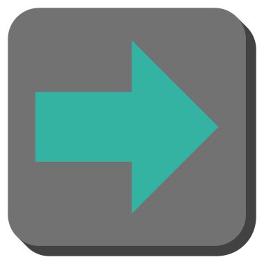 Ok sağ yuvarlak kare vektör simgesi