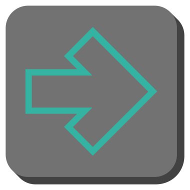 Ok sağ yuvarlak kare vektör simgesi