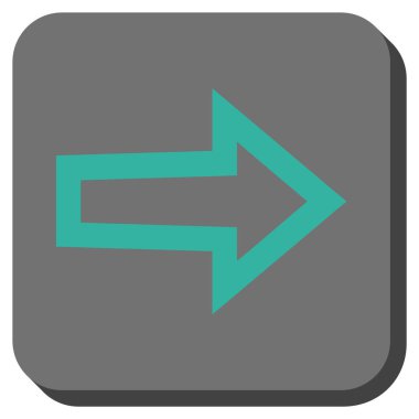 Ok sağ yuvarlak kare vektör simgesi