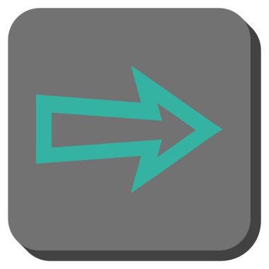 Ok sağ yuvarlak kare vektör simgesi