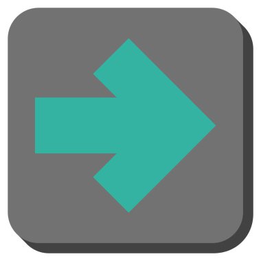 Ok sağ yuvarlak kare vektör simgesi