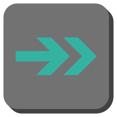 Ok sağ yuvarlak kare vektör simgesi