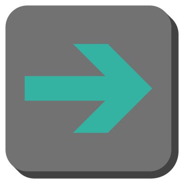 Ok sağ yuvarlak kare vektör simgesi