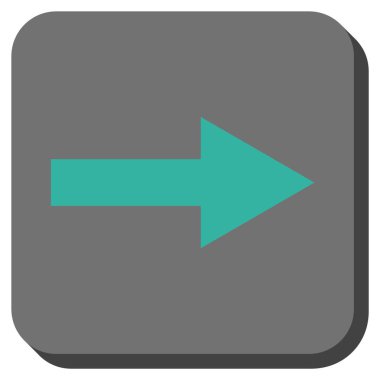 Ok sağ yuvarlak kare vektör simgesi