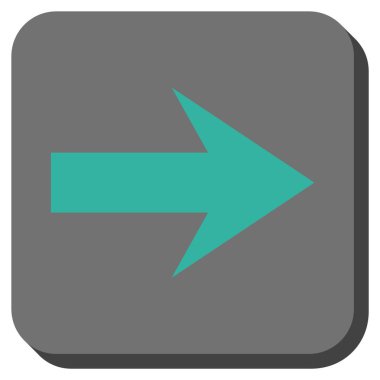 Ok sağ yuvarlak kare vektör simgesi