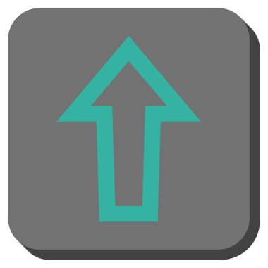 Yuvarlatılmış Kare vektör simge yukarı ok