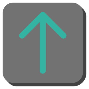 Yuvarlatılmış Kare vektör simge yukarı ok