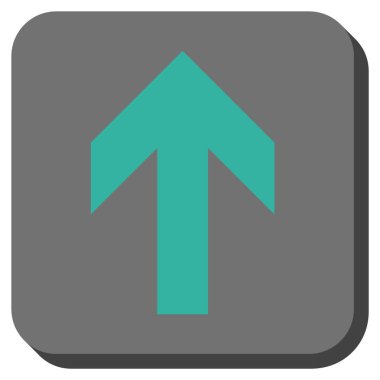 Yuvarlatılmış Kare vektör simge yukarı ok