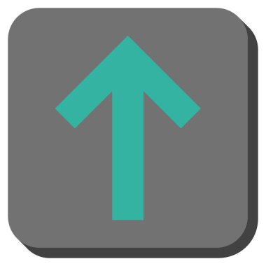 Yuvarlatılmış Kare vektör simge yukarı ok