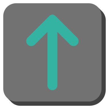 Yuvarlatılmış Kare vektör simge yukarı ok