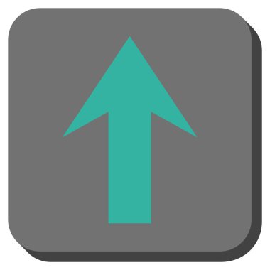 Yuvarlatılmış Kare vektör simge yukarı ok