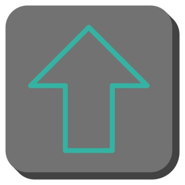 Yuvarlatılmış Kare vektör simge yukarı ok