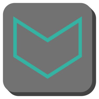 Yuvarlatılmış Kare vektör simgesi aşağı ok ucu