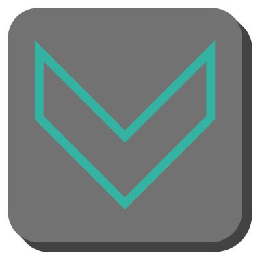 Yuvarlatılmış Kare vektör simgesi aşağı ok ucu