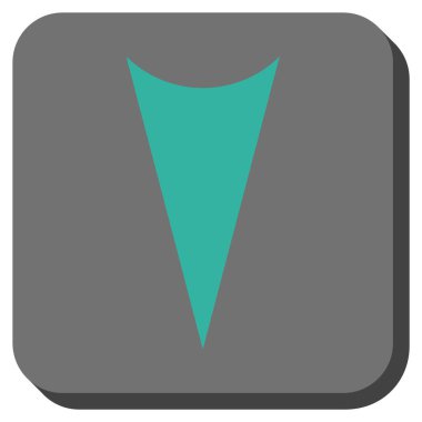 Yuvarlatılmış Kare vektör simgesi aşağı ok ucu