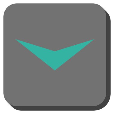 Yuvarlatılmış Kare vektör simgesi aşağı ok ucu