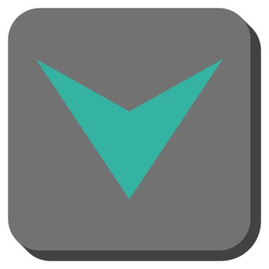 Yuvarlatılmış Kare vektör simgesi aşağı ok ucu