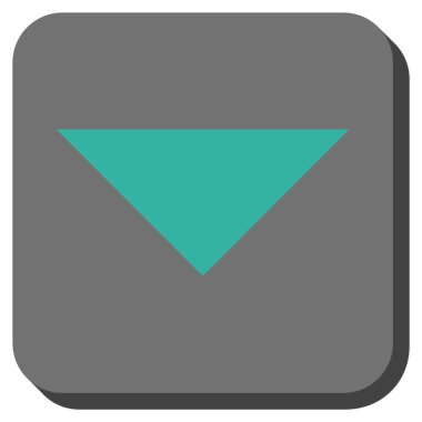 Yuvarlatılmış Kare vektör simgesi aşağı ok ucu