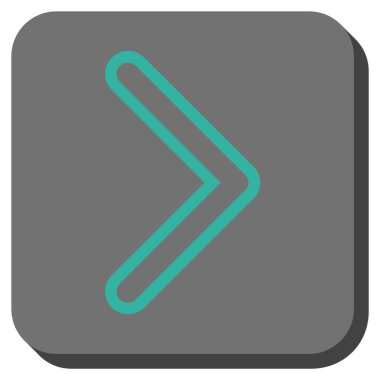 Ok ucu sağ yuvarlak kare vektör simgesi